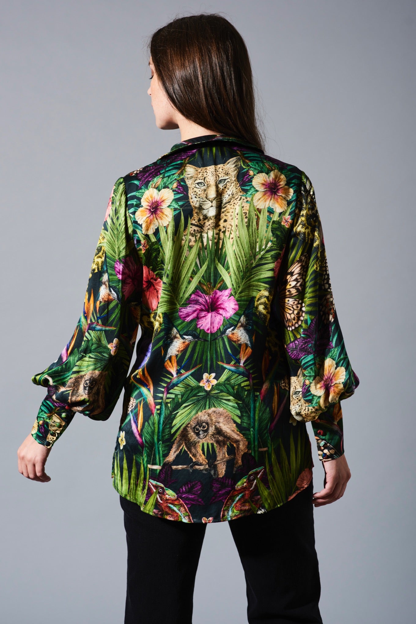 EXOTICA Noir Silk Shirt