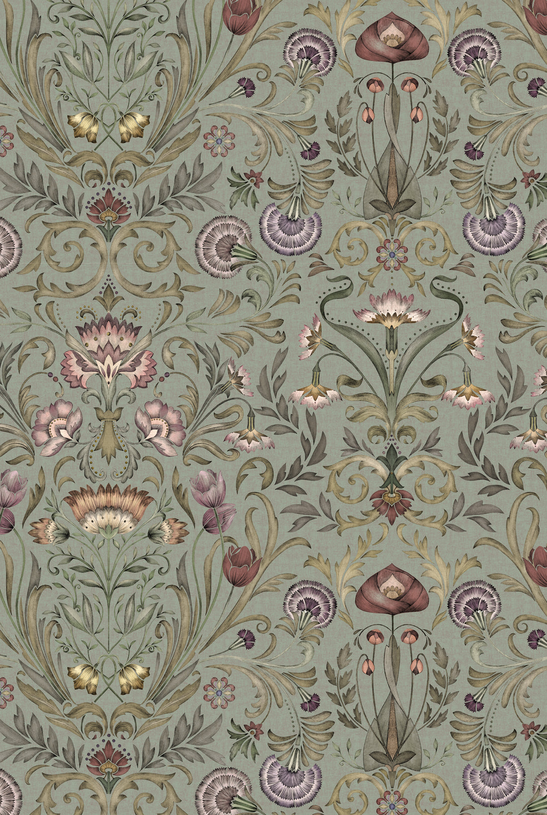 VICTORIAN BLOOM Periwinkle green