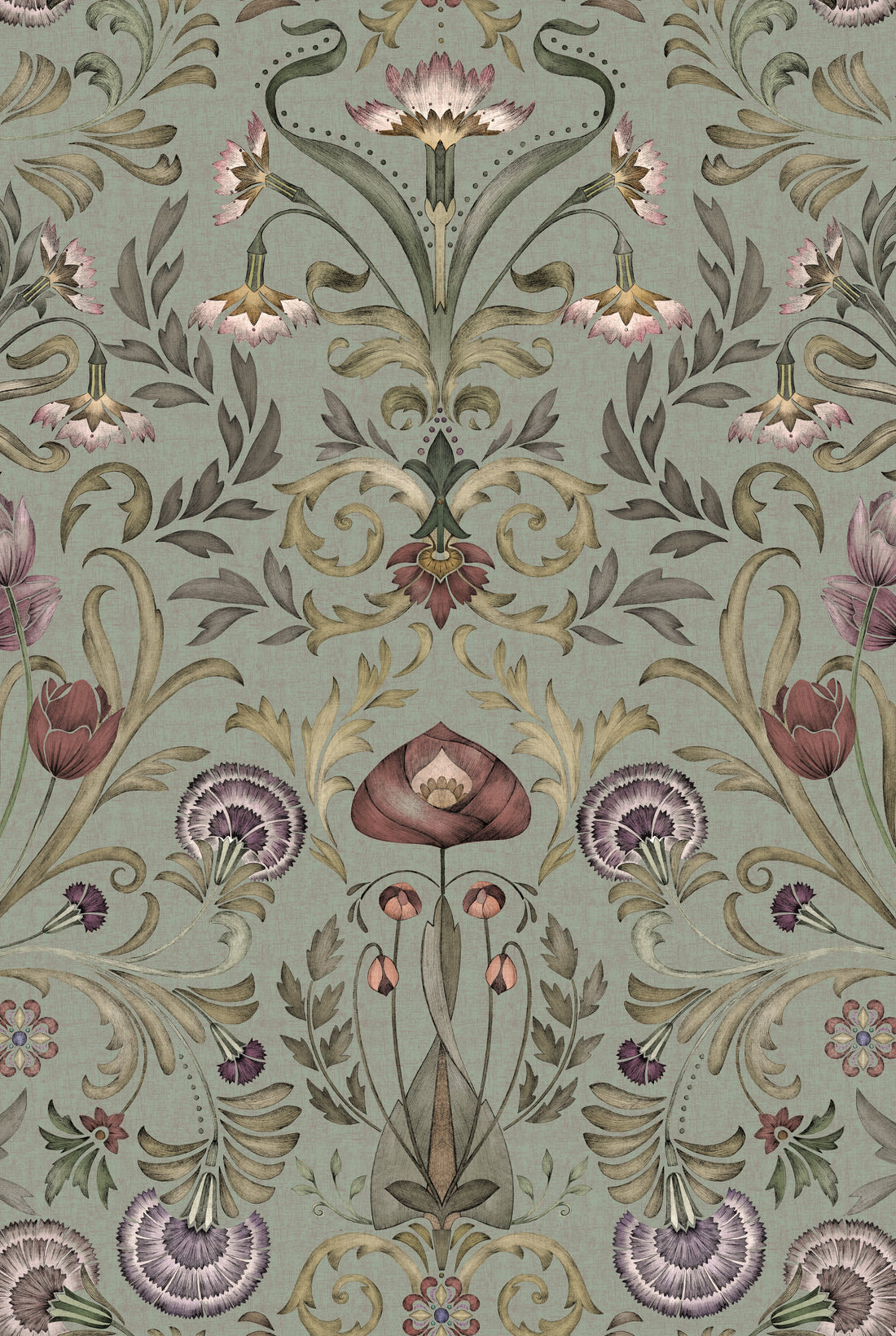VICTORIAN BLOOM Periwinkle green