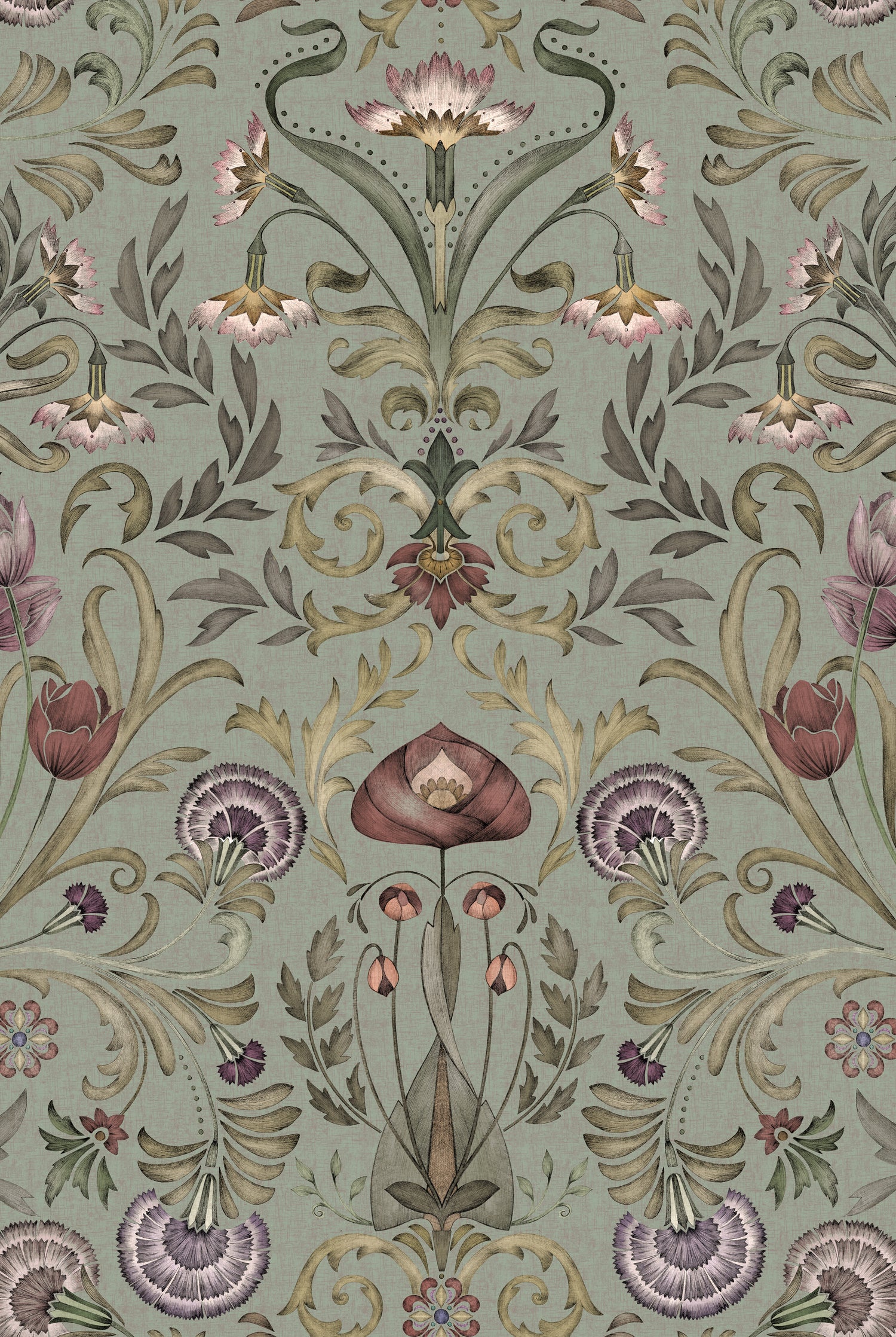 VICTORIAN BLOOM Periwinkle green