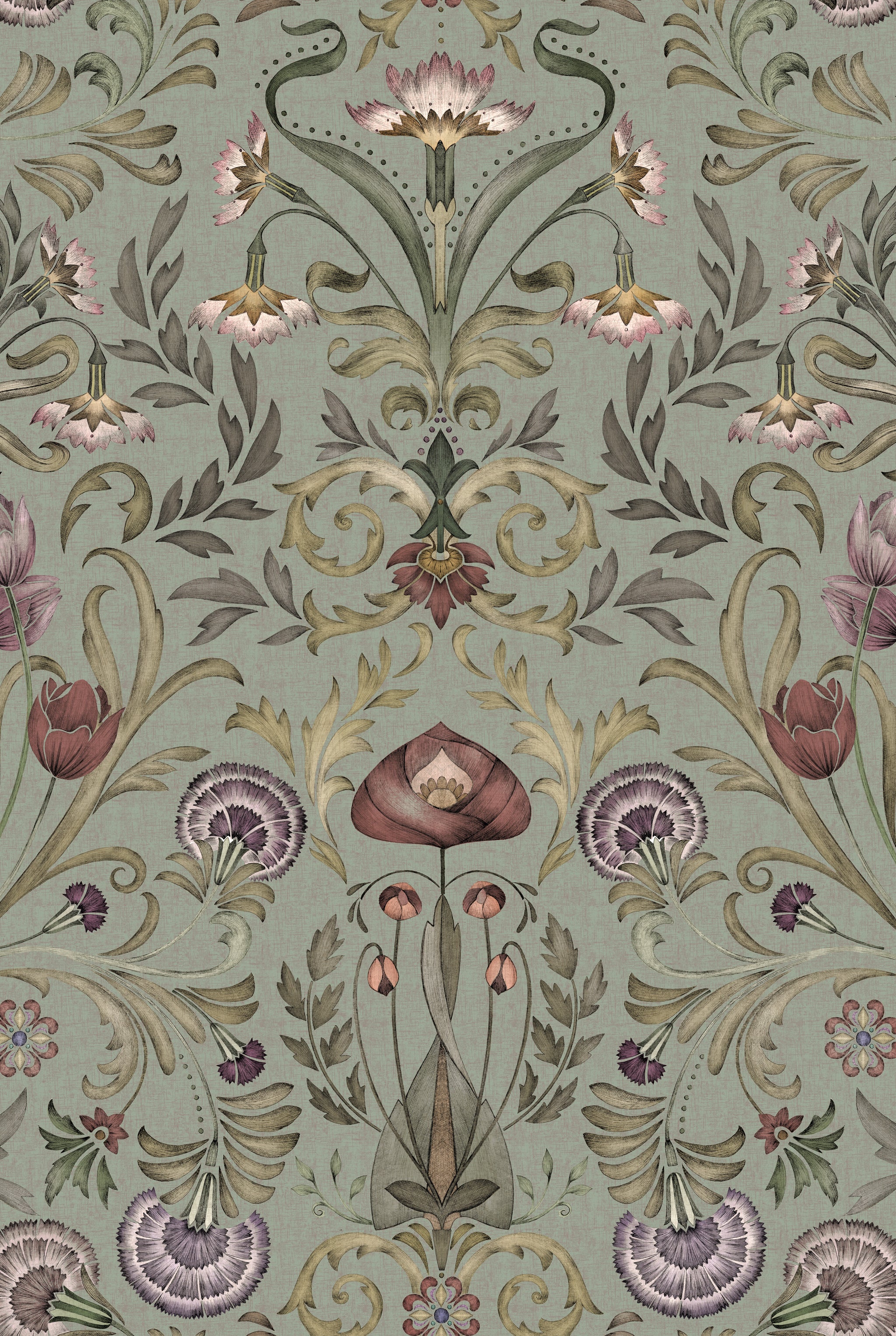 VICTORIAN BLOOM Periwinkle green