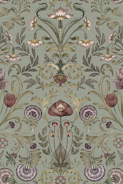 VICTORIAN BLOOM Periwinkle green